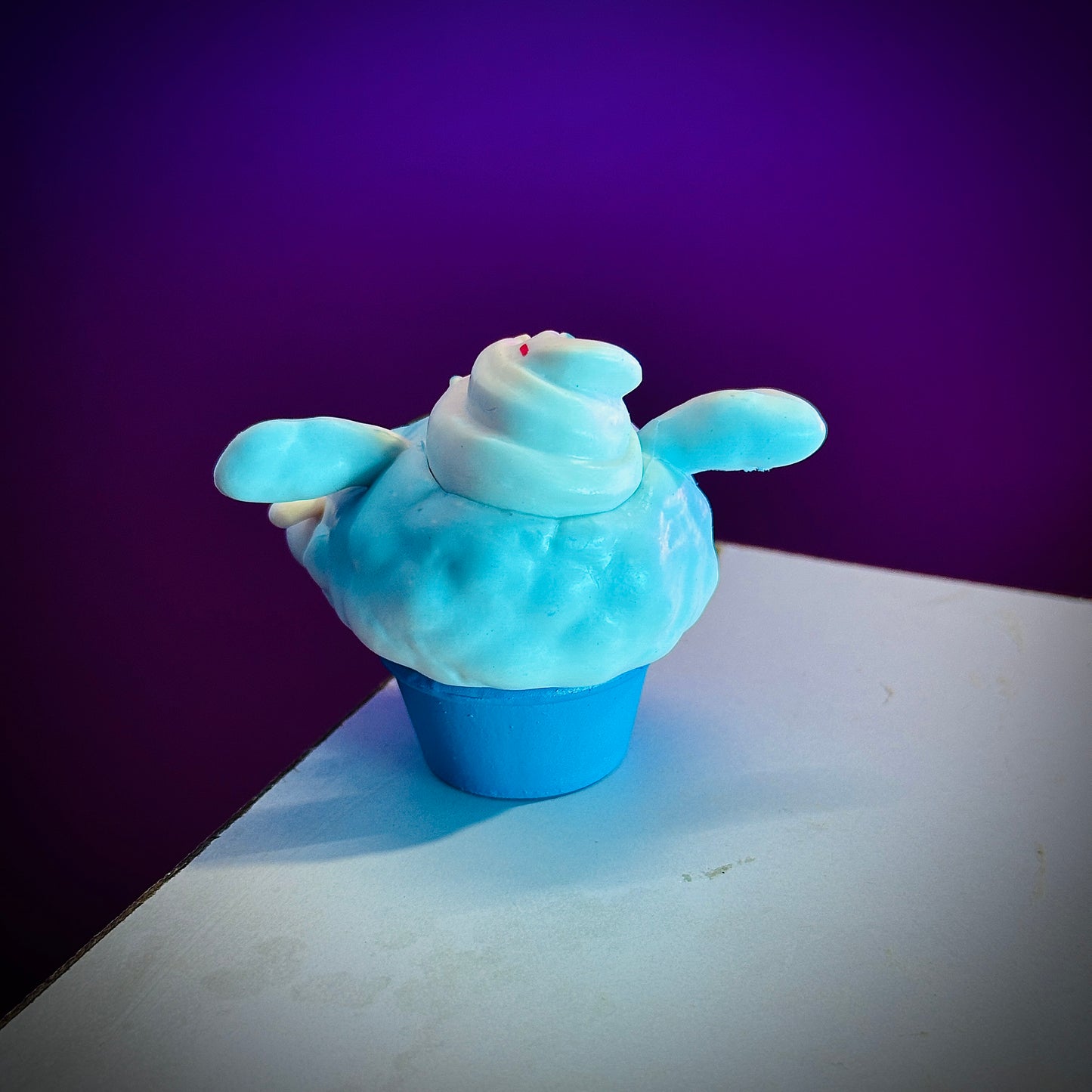 Shiro mini toy in blue ice cream cup collectible