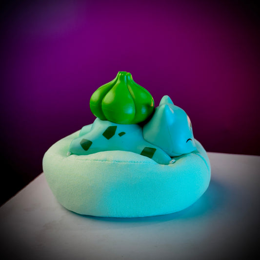Bulbasaur Sleeping on Pillow Pokémon Figure