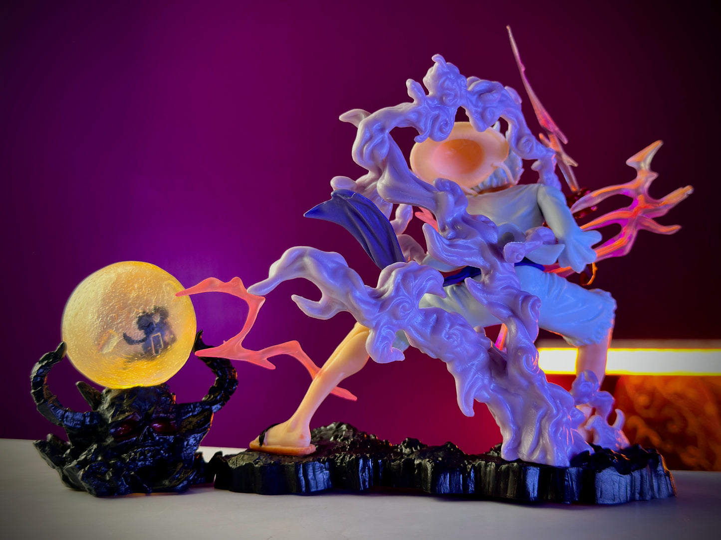 One Piece Gear 5 Luffy Action Figure with light | Premium Effect Base Collectible