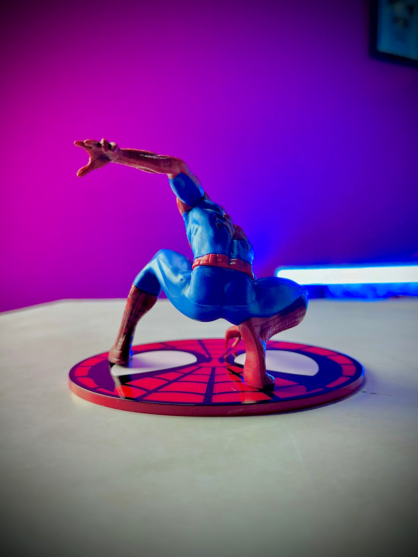 Marvel Spider-Man collectible figure with themed display base