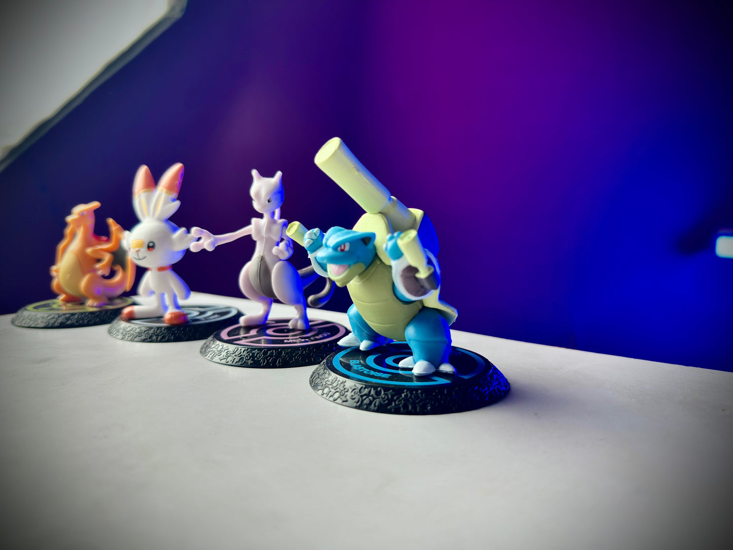Pokemon figure set Charizard Mewtwo Blastoise Scorbunny collectible toys