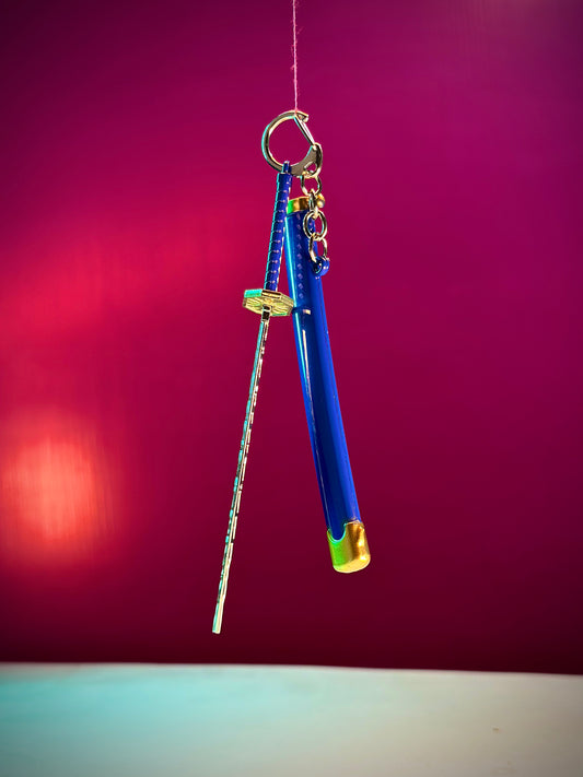Blue Katana Keyring – 15cm