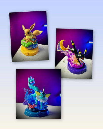 Pokemon Eevee Umbreon Vaporeon collectible figure set