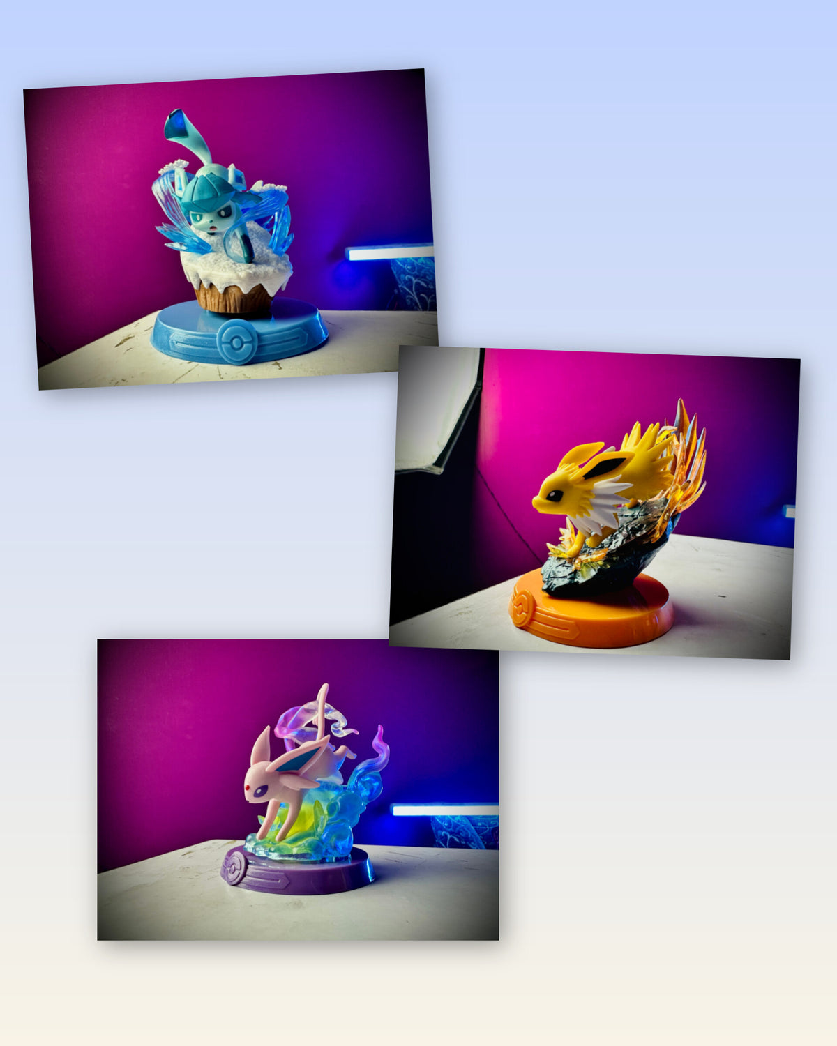 Glaceon Jolteon Espeon Pokemon Figure Set for Collectors