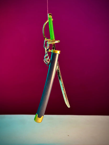 Green Katana Keyring – 15cm (Random Design)