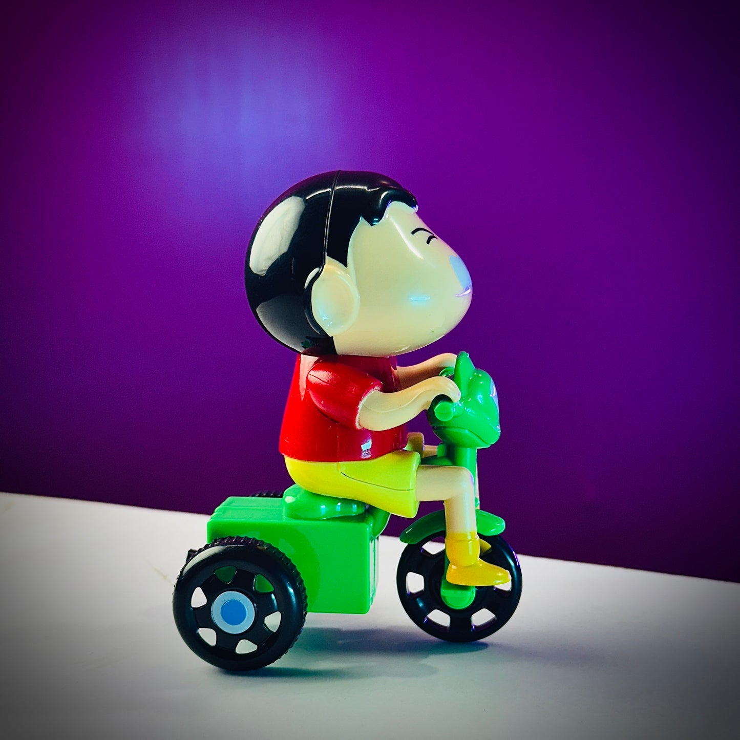 Funny Shinchan pull-back tricycle anime figure