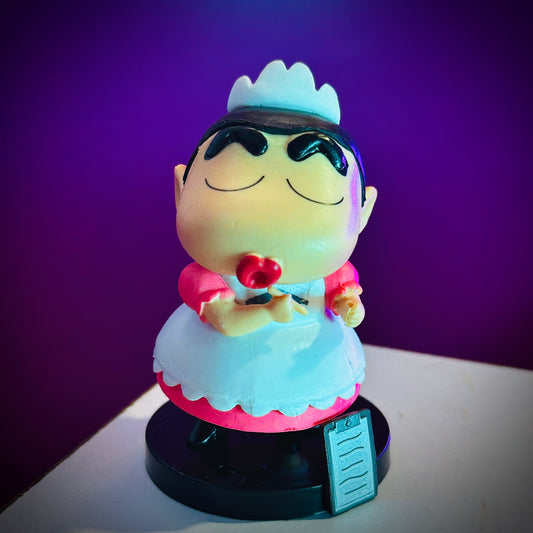  Shinchan maid outfit collectible figure holding rose
