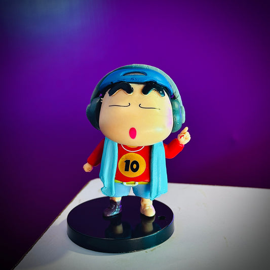 Shinchan DJ collectible figure wearing headphones