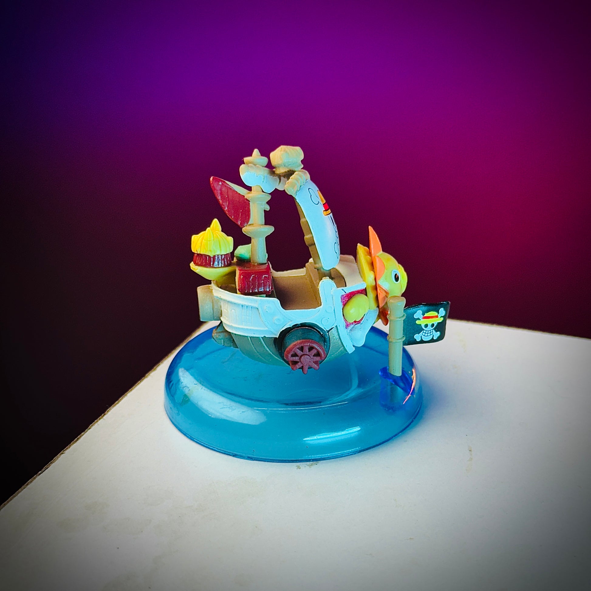 straw hat pirates mini ship blue base