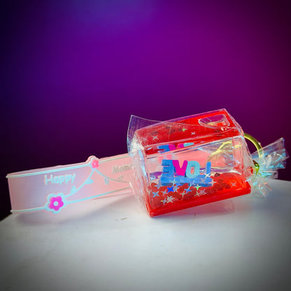 floating cute keychain with mini figure