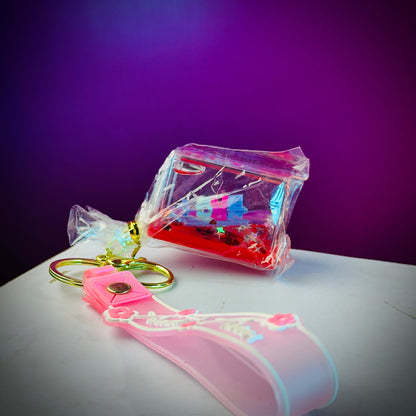 floating cute keychain with mini figure