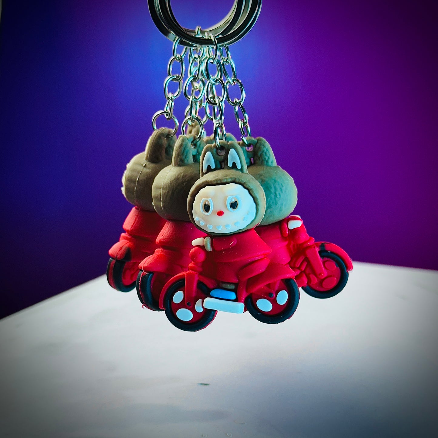 Labubu keychain collectible toy cute monster keyring bag pendant