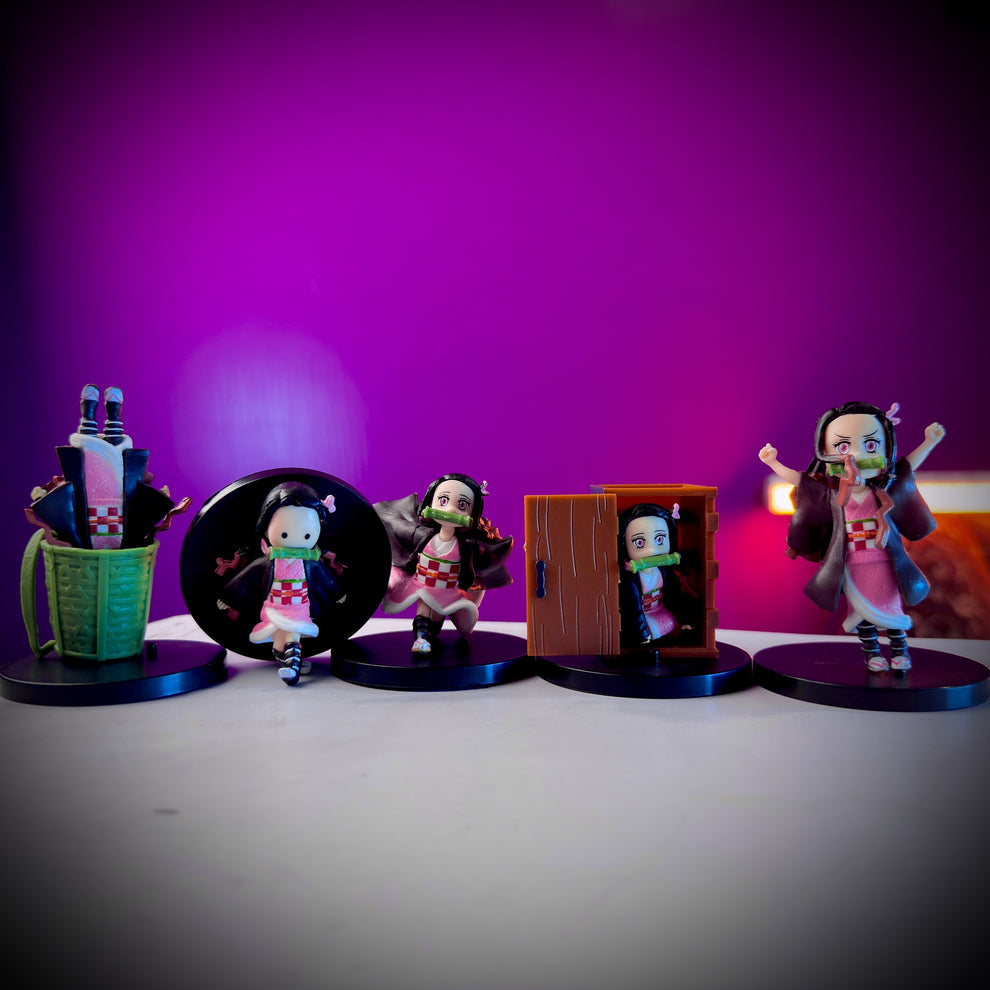 Buy Nezuko Kamado 5-Piece Mini Figure Set | Demon Slayer Collectible ...