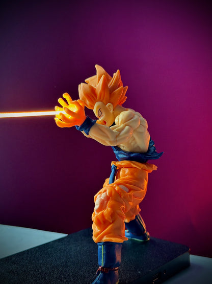 “Super Saiyan anime lamp with magnetic yellow light”