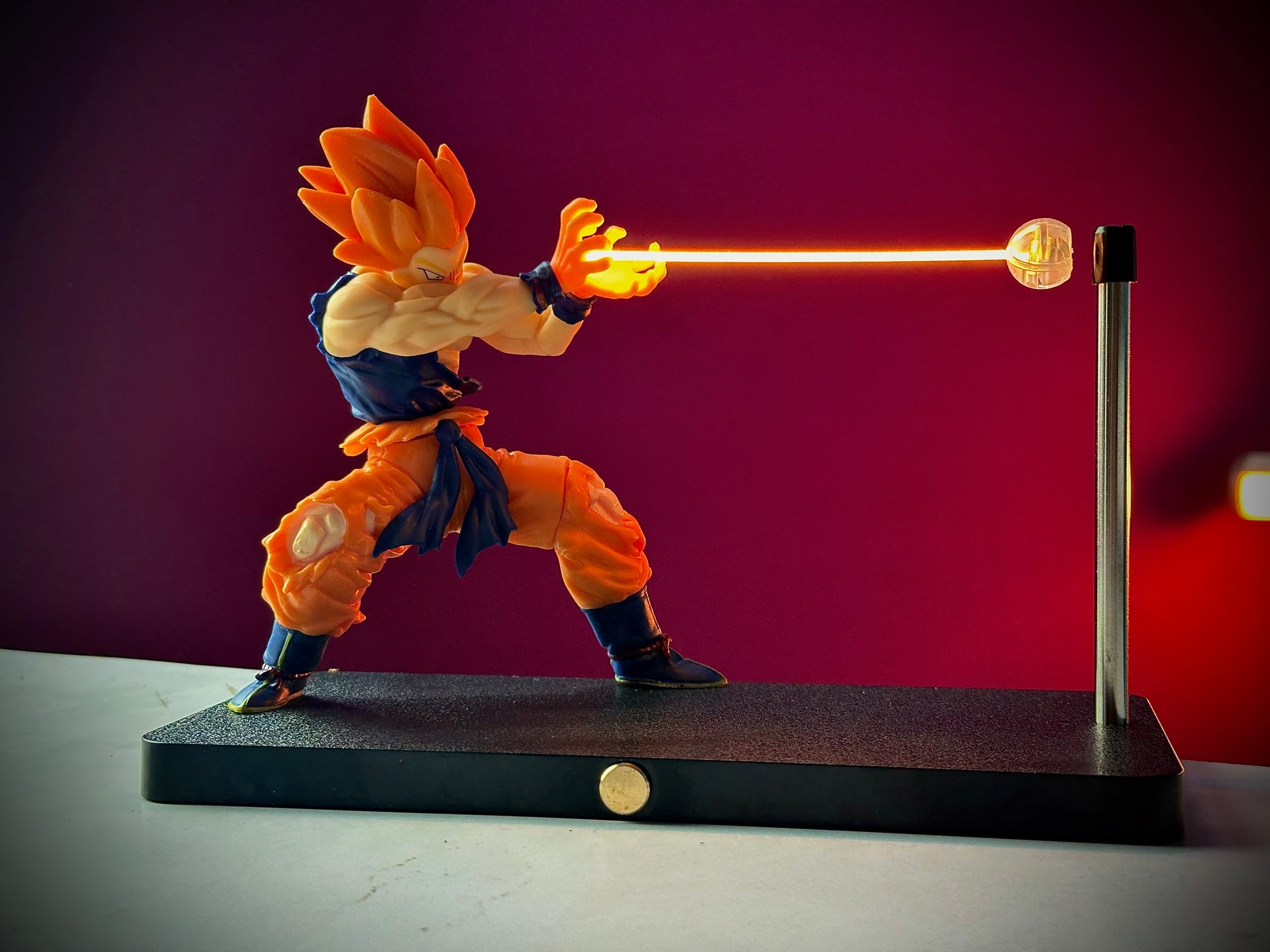 DBZ Super Saiyan Anime Lamp | Magnetic Touch Light | Yellow Glow