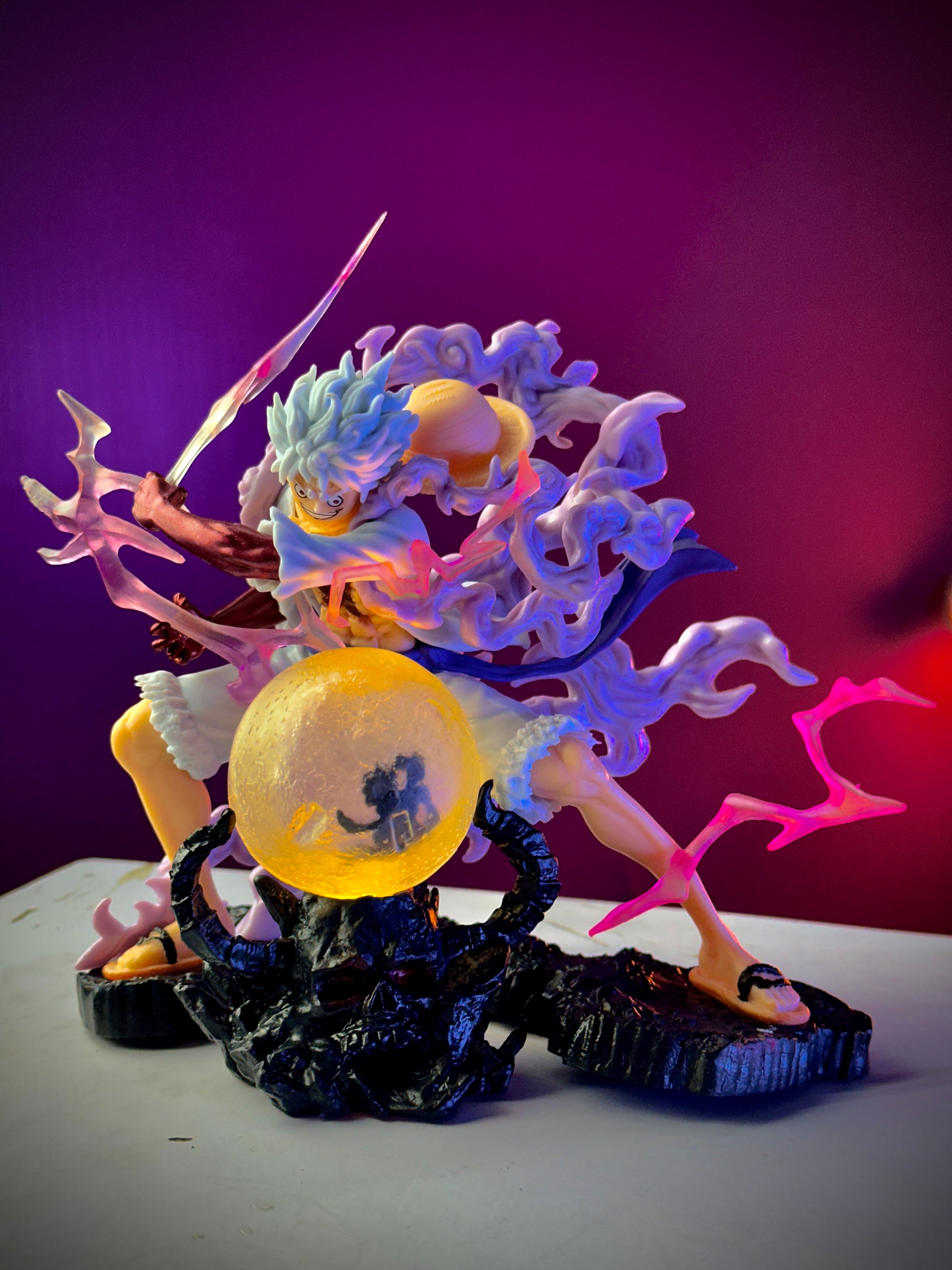 One Piece Gear 5 Luffy Action Figure | Premium Effect Base Collectible