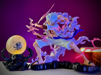One Piece Gear 5 Luffy Action Figure with light | Premium Effect Base Collectible