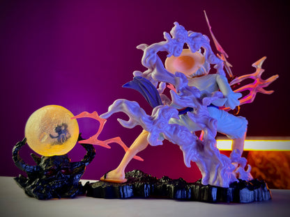 One Piece Gear 5 Luffy Action Figure with light | Premium Effect Base Collectible