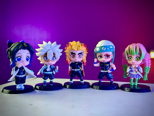 Demon Slayer Mini Figure Set (5pcs) – 7.5cm Super Quality Collectibles