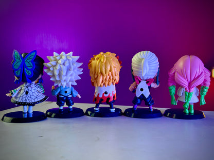 Demon Slayer Mini Figure Set (5pcs) – 7.5cm Super Quality Collectibles