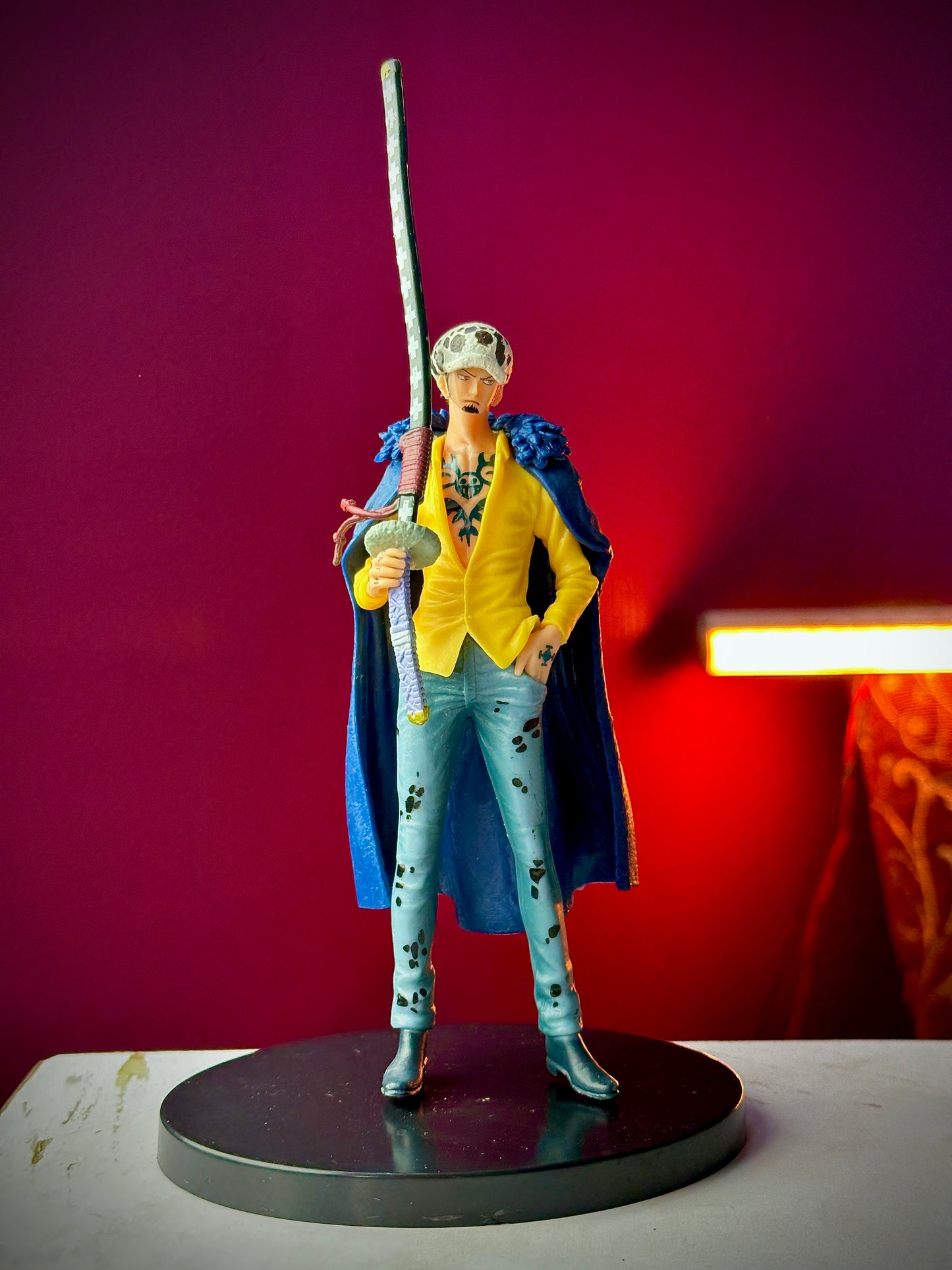 16cm Trafalgar D. Water Law Action Figure with Base – One Piece Anime Collectible PVC
