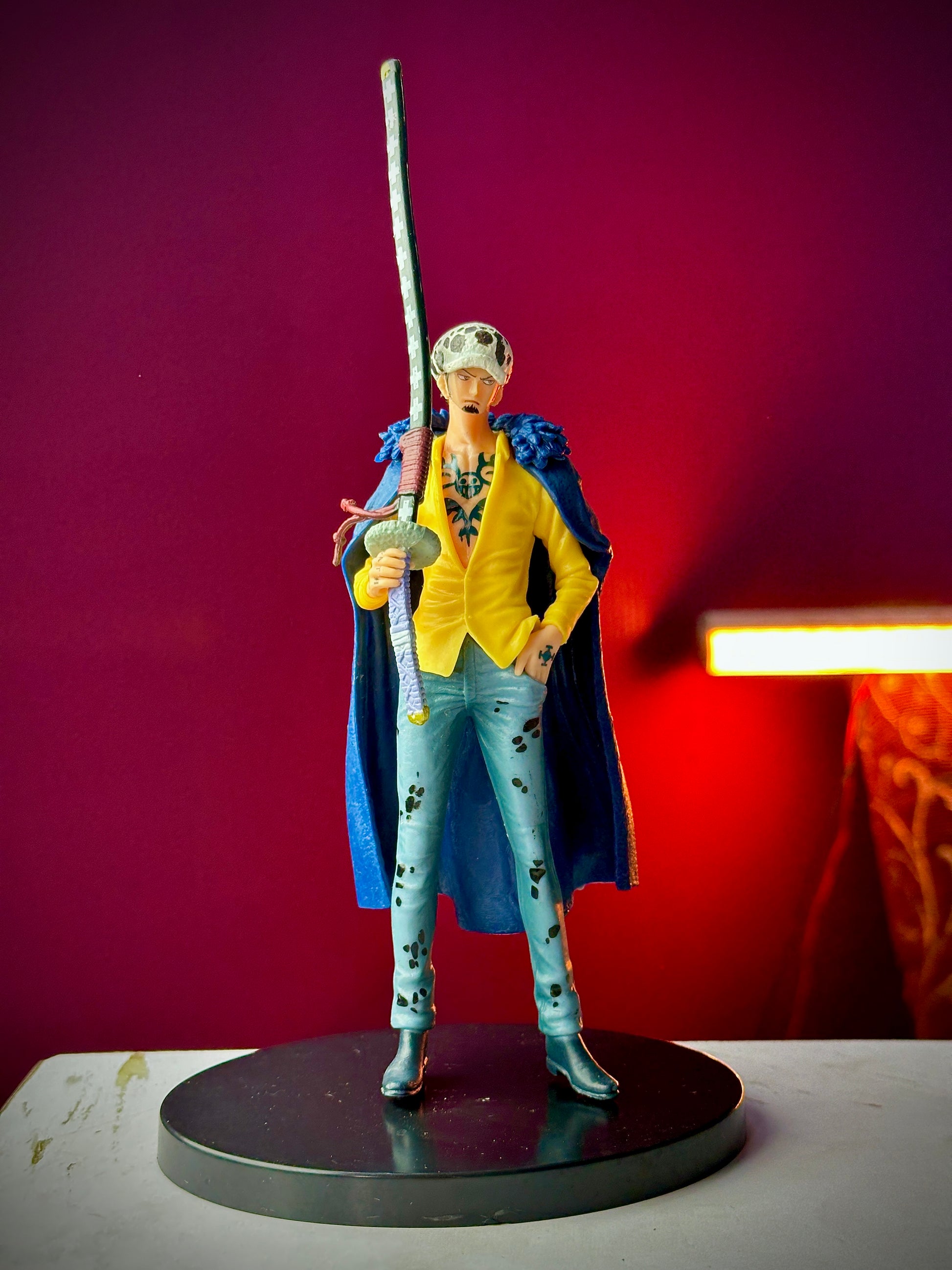 16cm Trafalgar D. Water Law Action Figure with Base – One Piece Anime Collectible PVC
