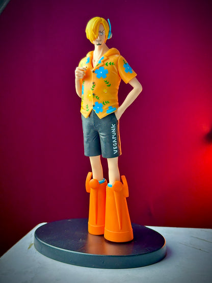 17cm Sanji Gumboots Action Figure with Base & Box – One Piece Anime Collectible PVC