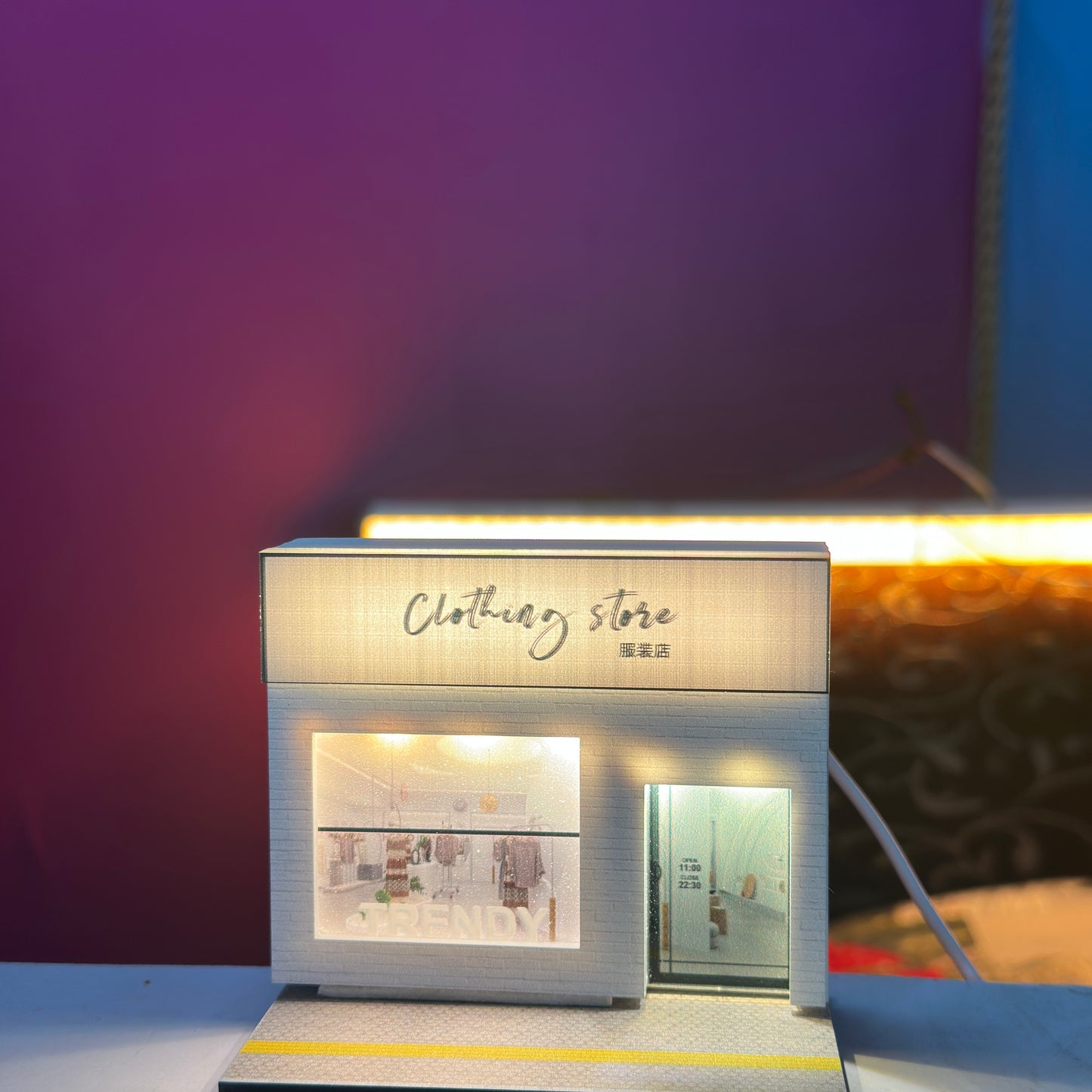 miniature shop front parking model for diecast cars