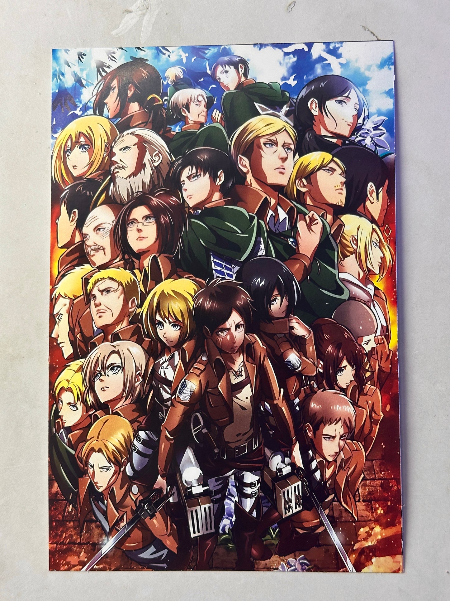Attack on Titan Small Size Paper Posters Set (Pack of 12) | Anime Wall Decor