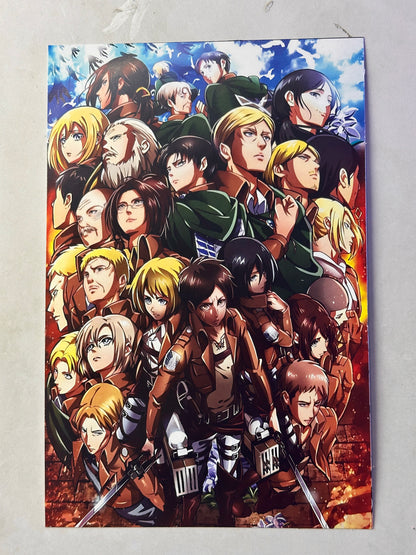 Attack on Titan Small Size Paper Posters Set (Pack of 12) | Anime Wall Decor
