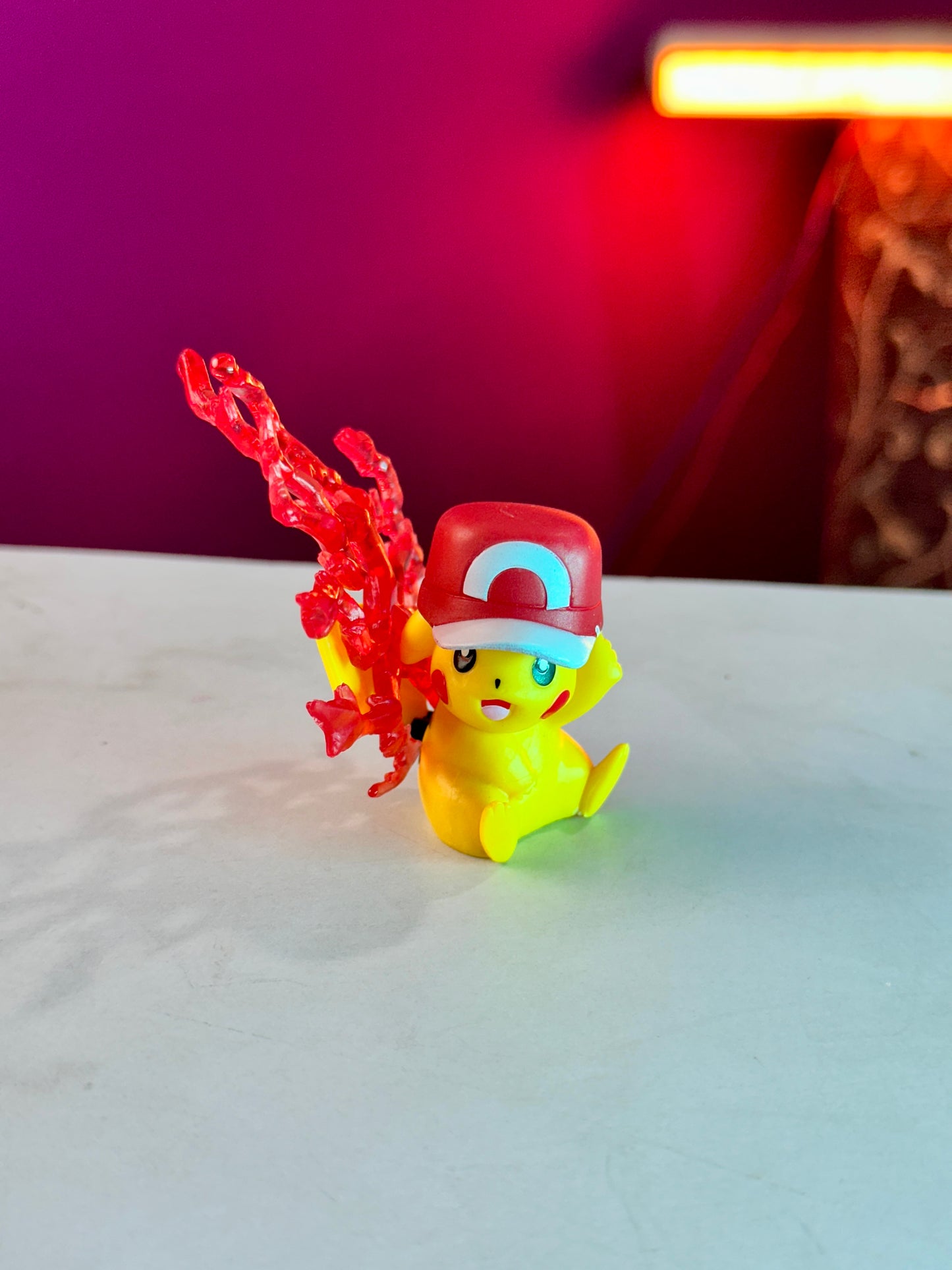 Pikachu electric red lightning miniature Pokémon figure
