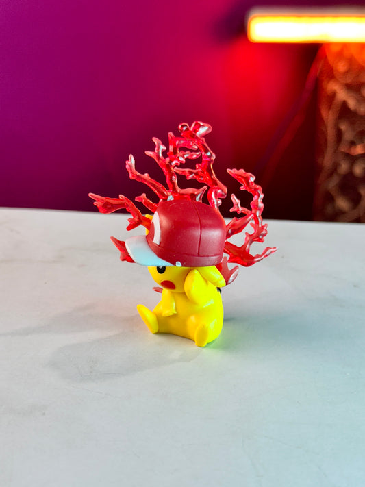 Pokemon Pikachu mini figure with red electric effect