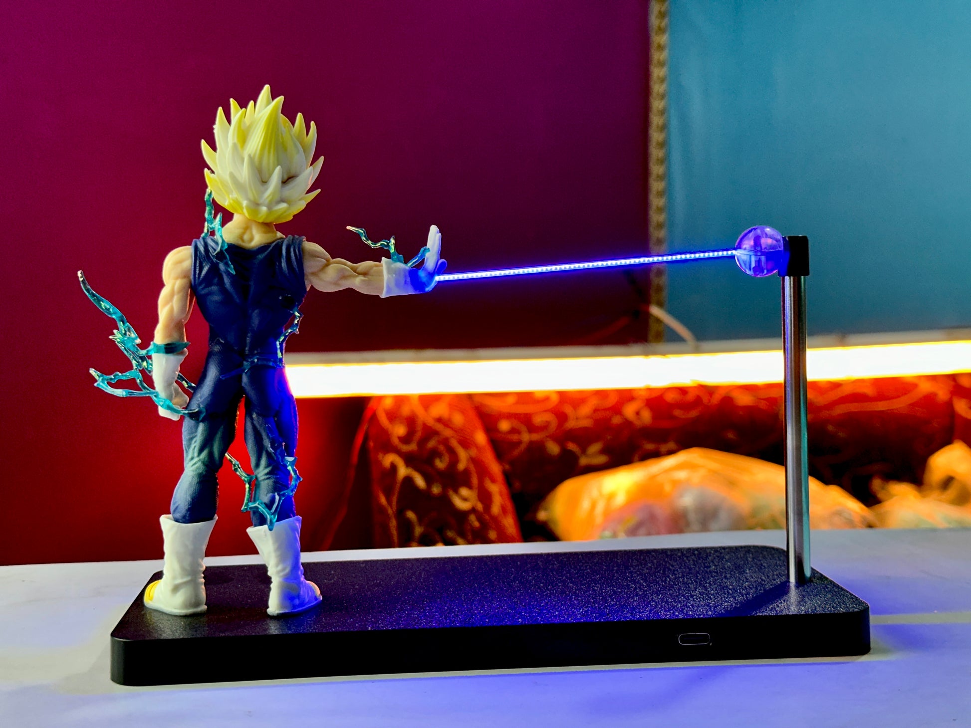 Vegeta magnetic action figure lamp Dragon Ball Z LED light