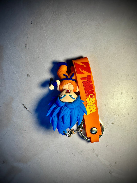 Goku Super Saiyan Blue Dragon Ball anime keychain keyring
