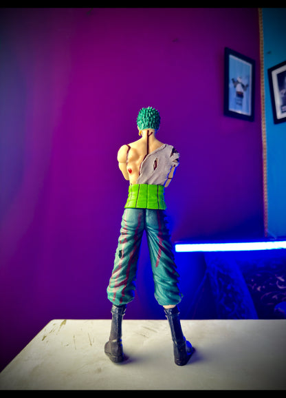 Battle damaged Roronoa Zoro collectible anime action figure