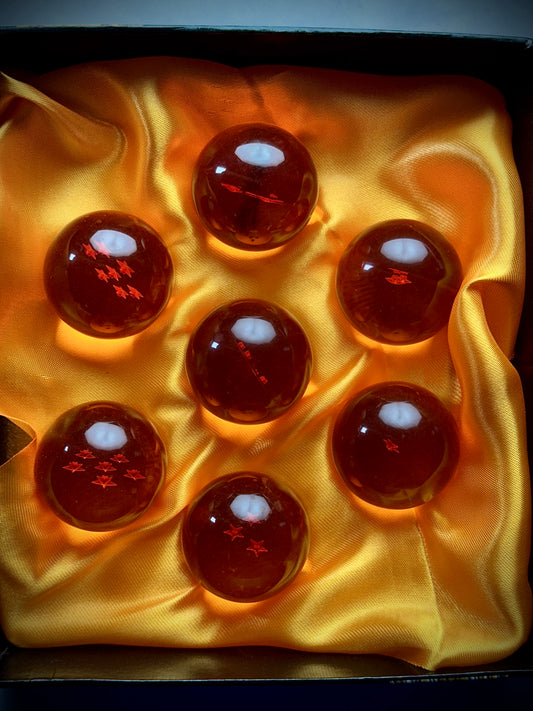 Dragon Ball Z crystal balls set of 7 with collector box