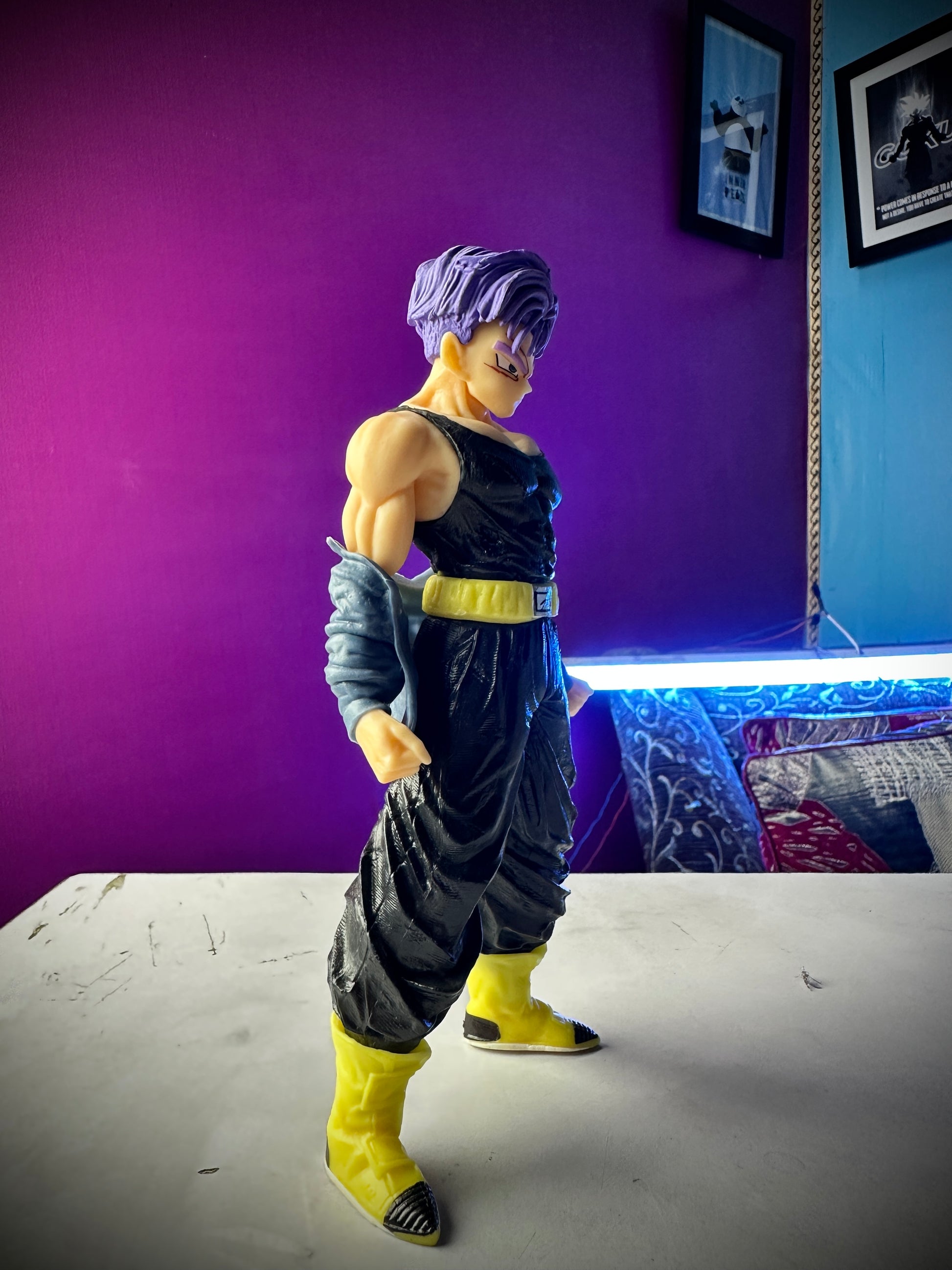 Dragon Ball Z Trunks figure with purple hair 18.5 CM collectible statue