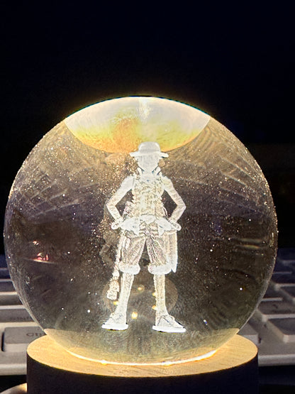 Anime room decor lamp with Monkey D Luffy design
