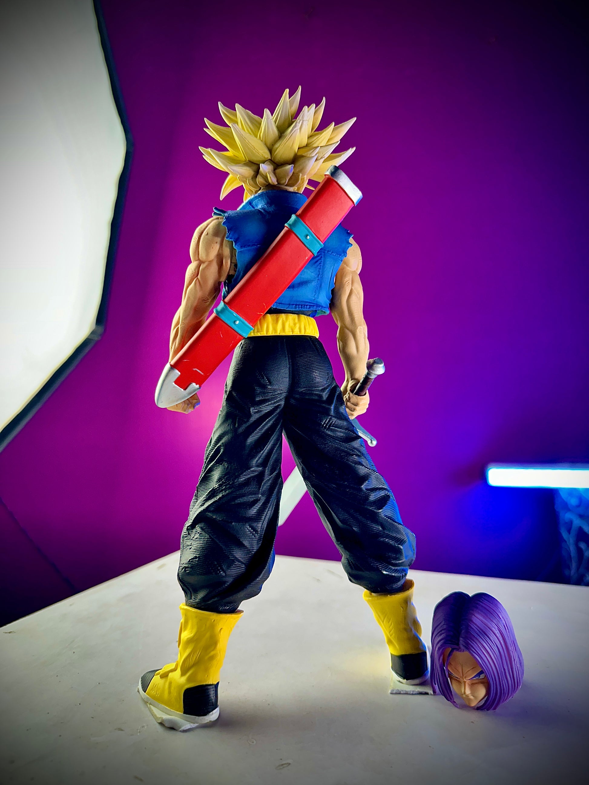 Future Trunks PVC collectible featuring capsule vest design