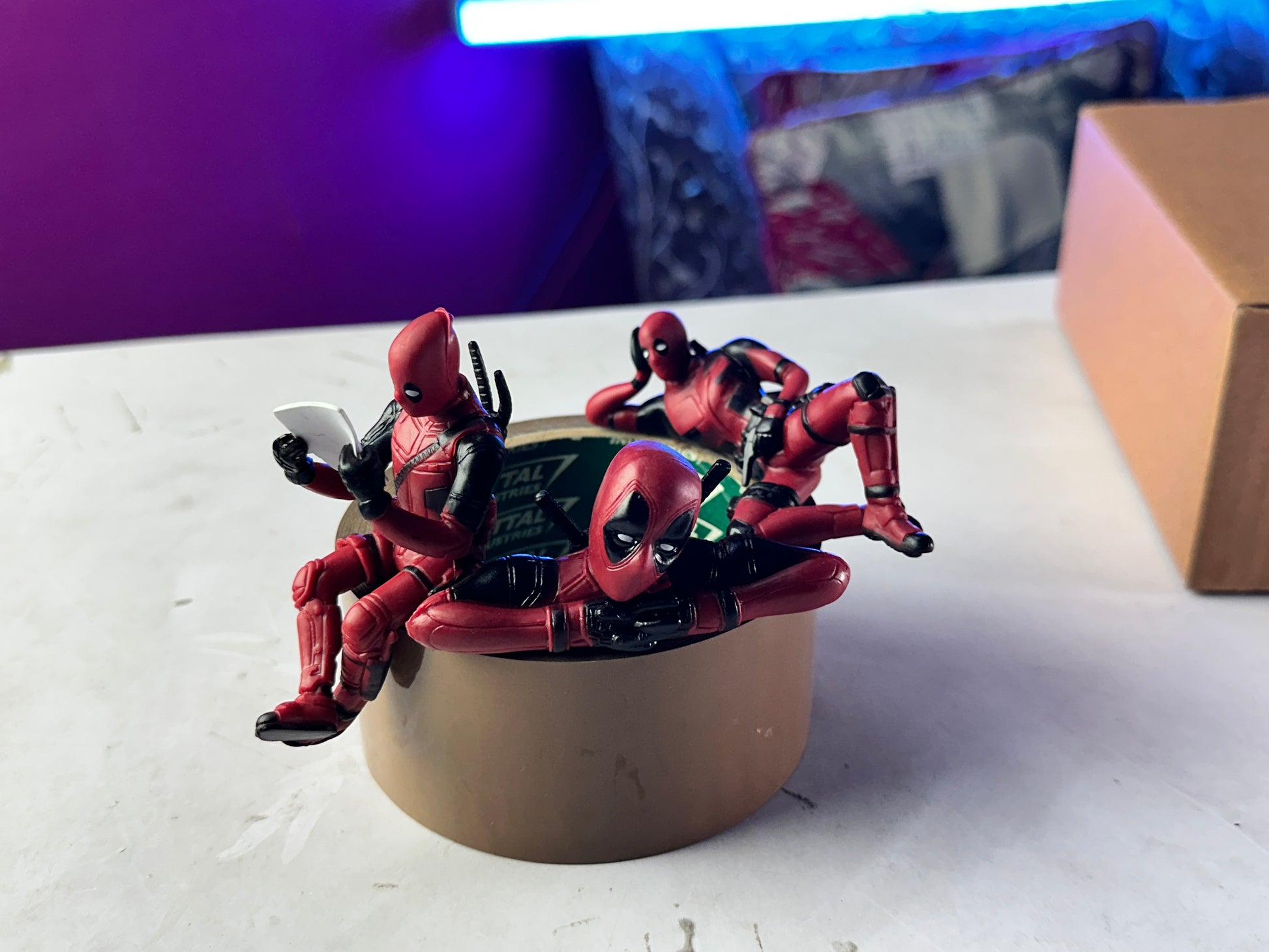 Premium Deadpool dashboard figures for car interior display
