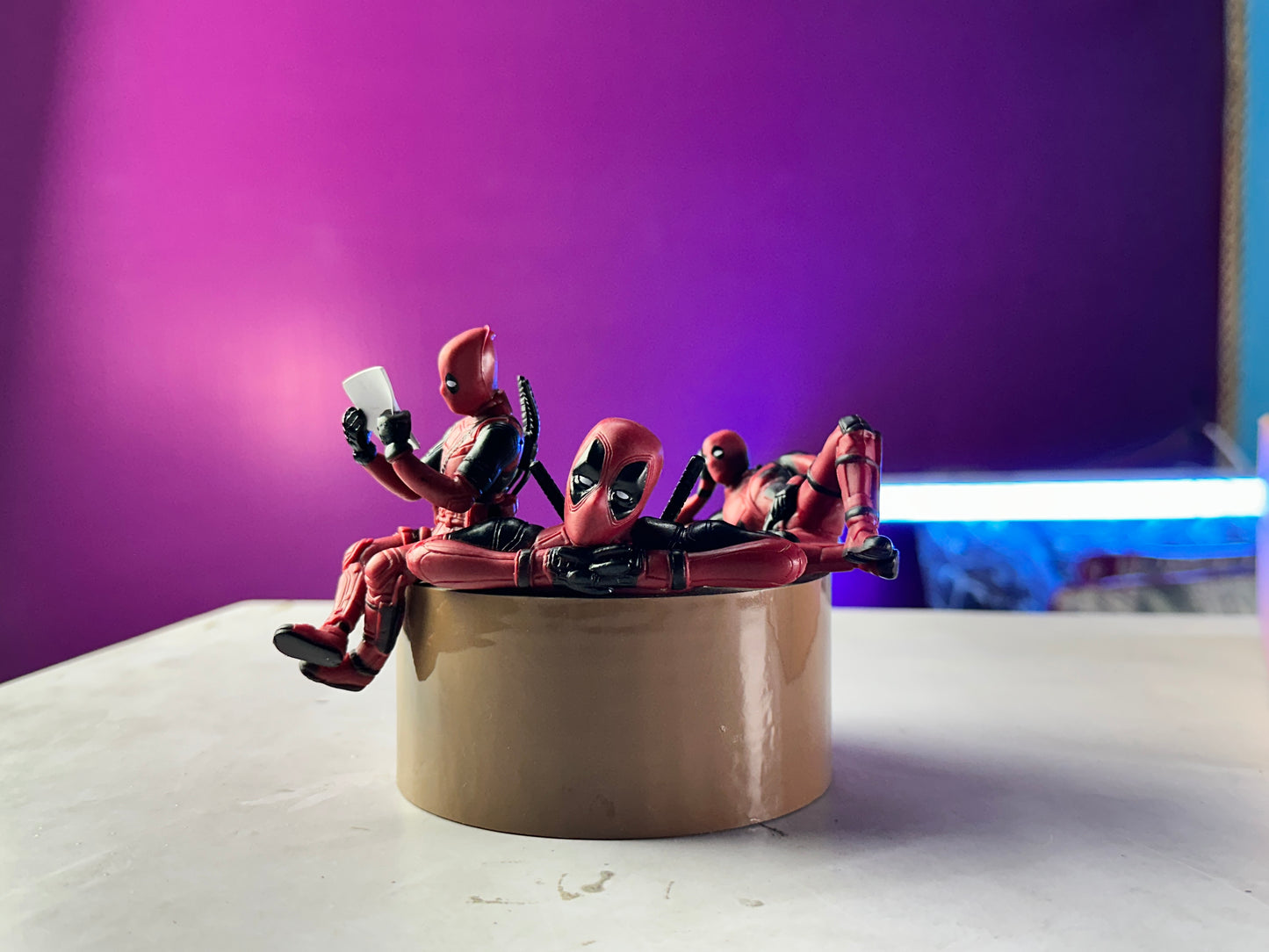 Marvel Deadpool collectible figure set with three unique poses