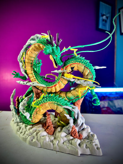 Dragon Ball Shenron figure with dynamic lightning effects