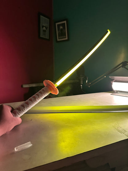 104CM Zenitsu LED Katana Sword | Demon Slayer Cosplay