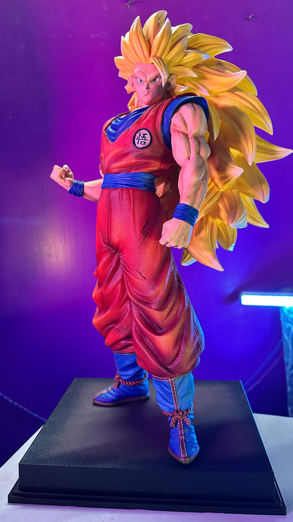 56CM Dragon Ball Z Super Saiyan 3 Goku premium PVC figure with detailed sculpt and collector box