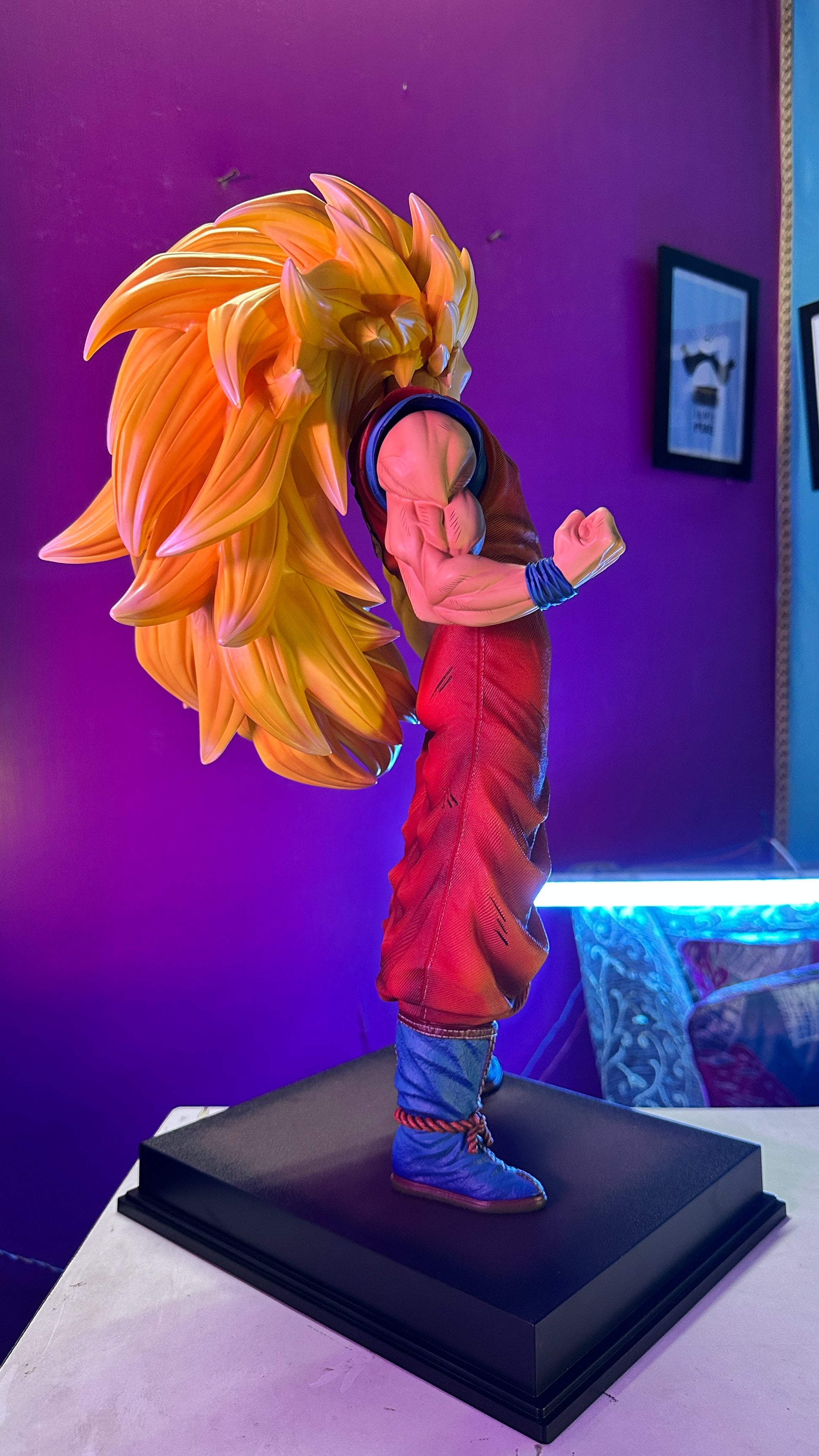 Massive 56CM Goku SSJ3 anime collectible crafted from high-quality PVC material