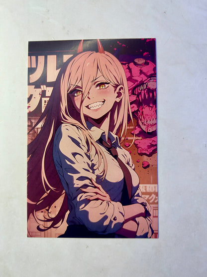 Chainsaw Man Small Size Paper Posters Set (Pack of 12) | Anime Wall Decor