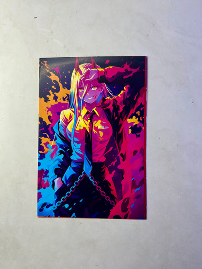 Chainsaw Man Small Size Paper Posters Set (Pack of 12) | Anime Wall Decor