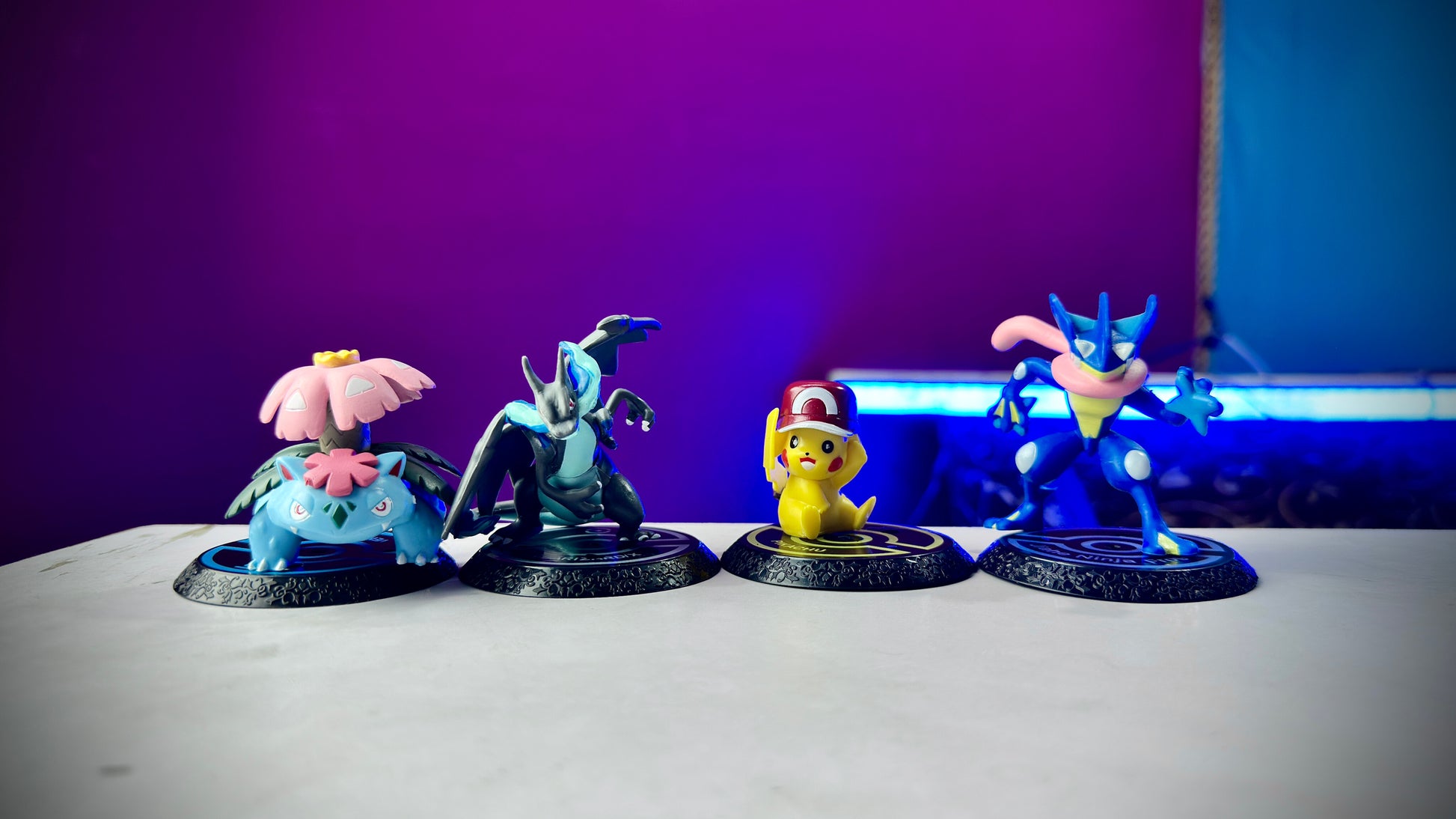 Pokemon figure set Pikachu Greninja Charizard Venusaur collectible toys