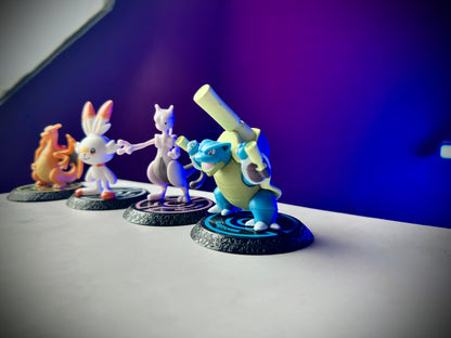 Pokemon figure set Charizard Mewtwo Blastoise Scorbunny collectible toys
