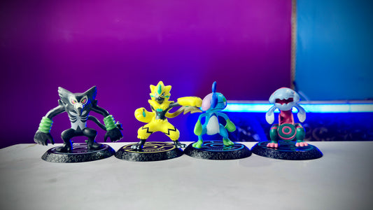 Pokemon mini figure set C pack of 4 anime collectibles
